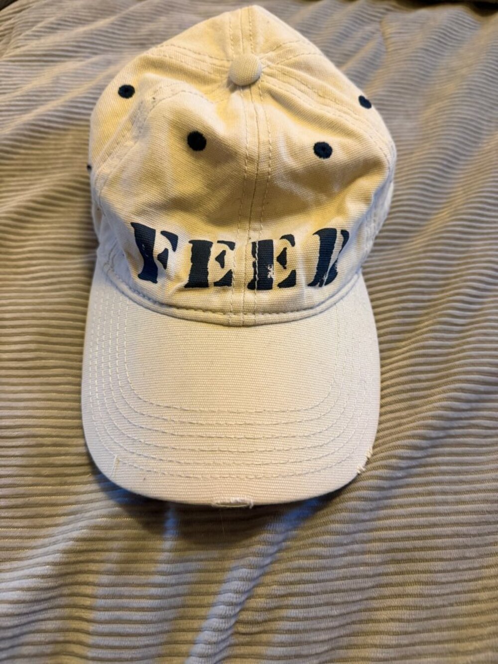 FEED Distressed Baseball Cap